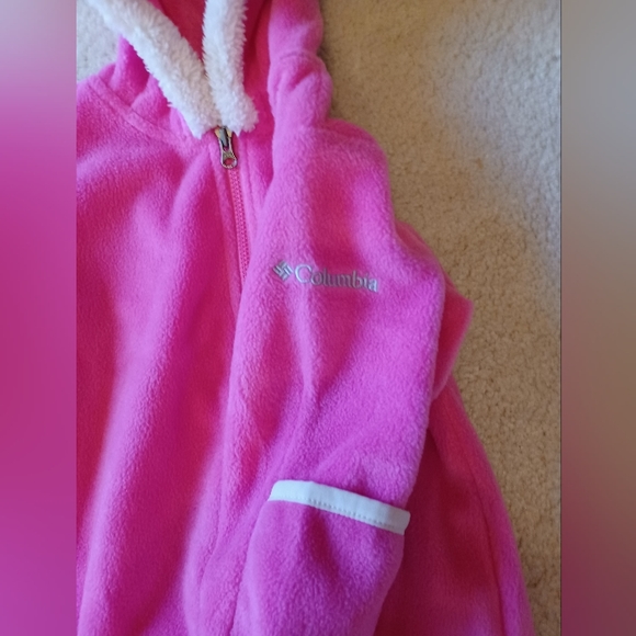 Columbia infant one-piece fleece snow suit bunting. Size 6-12 month - Picture 3 of 8